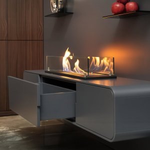 Биокамин встраиваемый в тумбу Steelheat Stand 1100