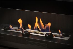 Декоративные керамические камни SteelHeat черные M 6 шт