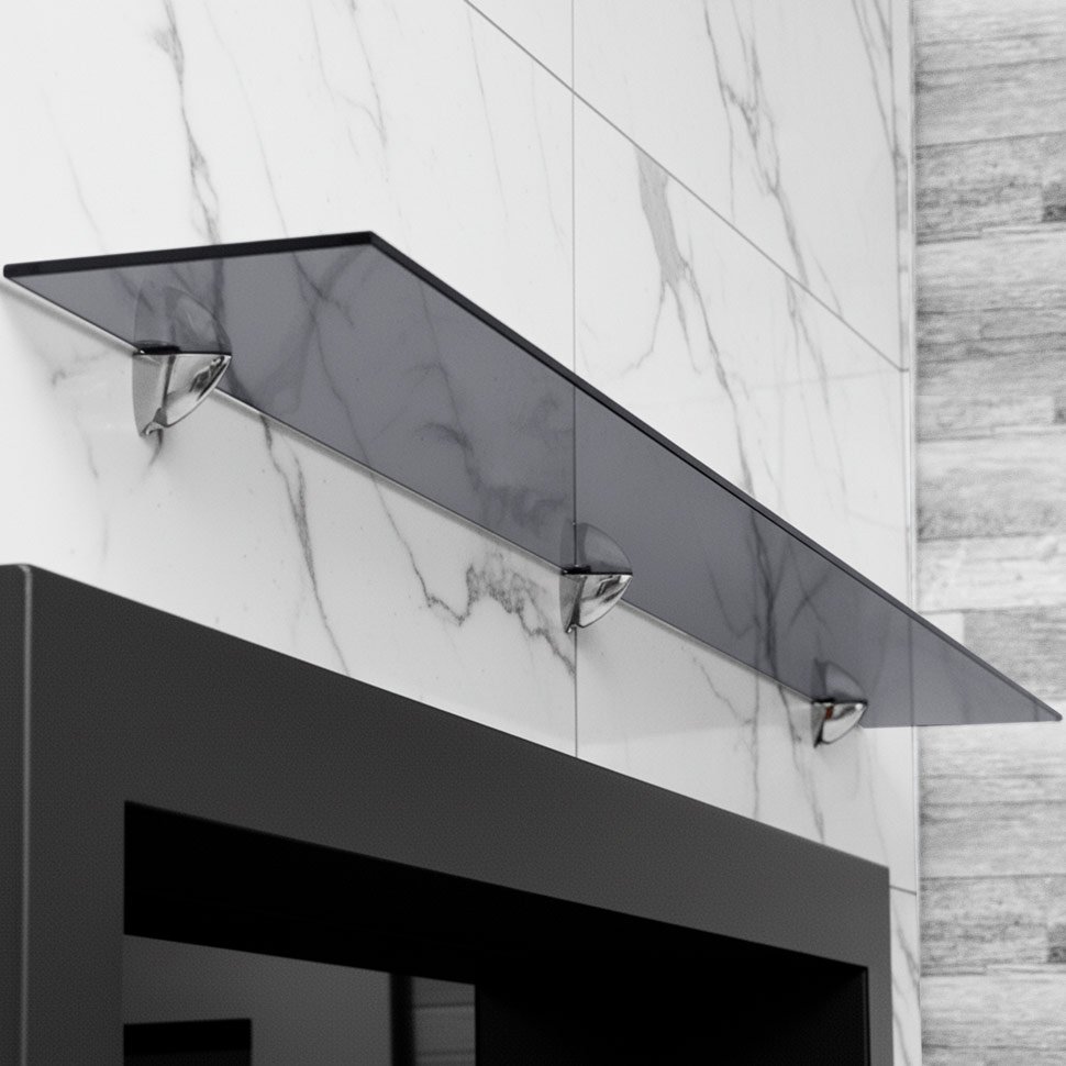 Стеклянная полка для биокамина Gray  1200